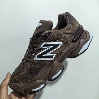 New Balance 9060 حذاء رياضي سميك بني سويد شبكة