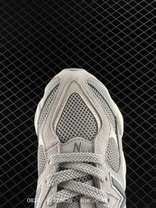New Balance 9060 Cinza Malha e Superior Fosco Tênis Chunky 2