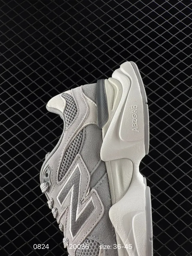 New Balance 9060 Cinza Malha e Superior Fosco Tênis Chunky 3