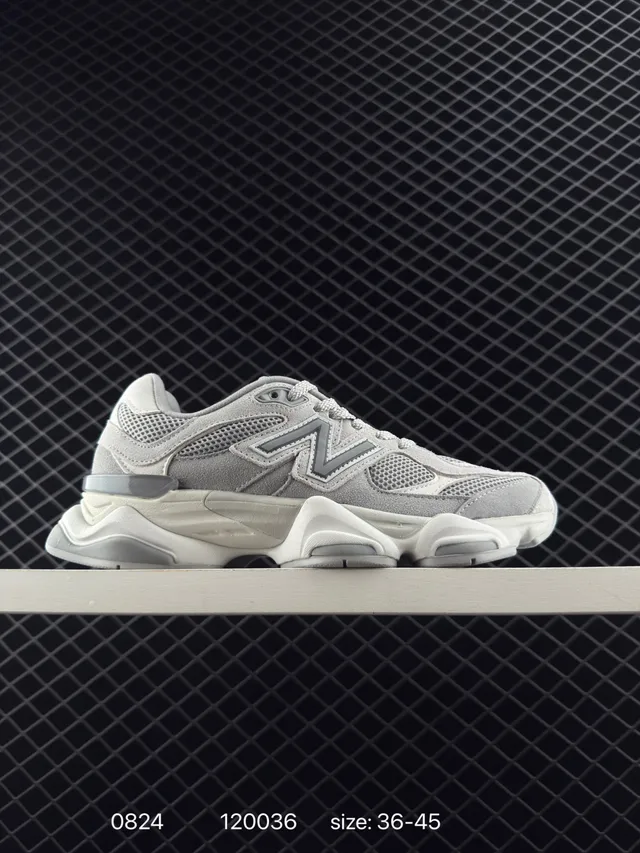 New Balance 9060 Cinza Malha e Superior Fosco Tênis Chunky 6