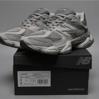 New Balance 9060 Gray Mesh-Suede Lifestyle Sneakers