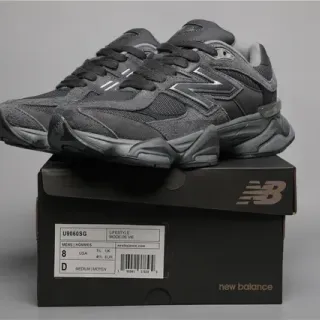 New Balance 9060 Gray Monochrome Lifestyle Sneakers