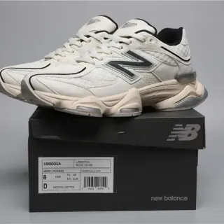 New Balance 9060 Off-White and Black Lifestyle Sneakers