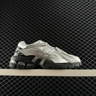 New Balance 906A Light Gray and Black Chunky Sneakers