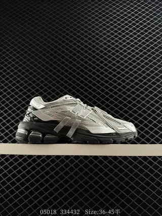 New Balance 906A Cinza claro e preto Tênis Chunky 2