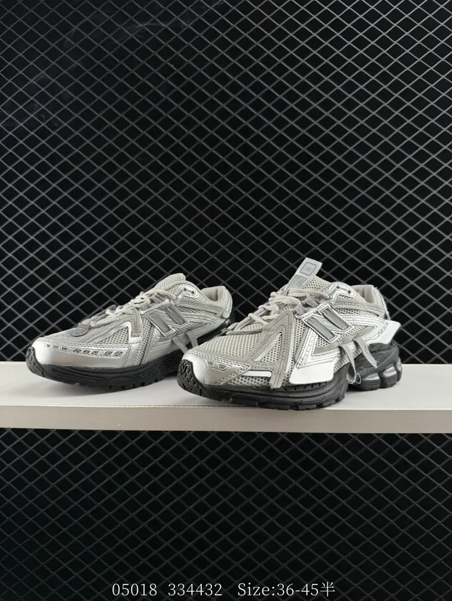 New Balance 906A Cinza claro e preto Tênis Chunky 4