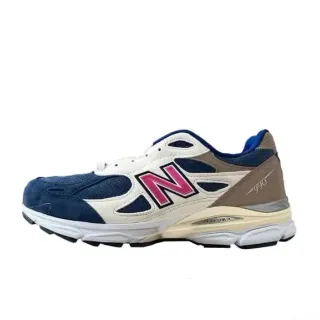 New Balance 990 Navy Beige Layered Mesh And Suede Upper ENCAP Midsole Technology Lifestyle Sneakers