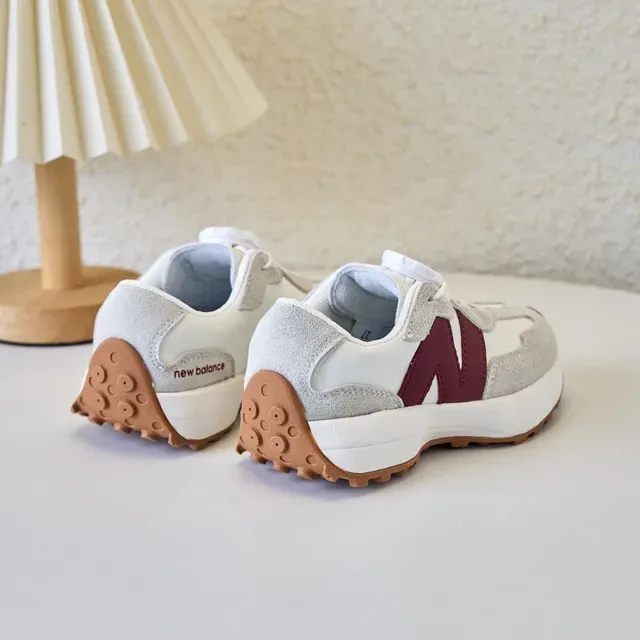 New Balance Beige Noir Retro Runner Layered Suède-Maille Lifestyle Sneakers 14