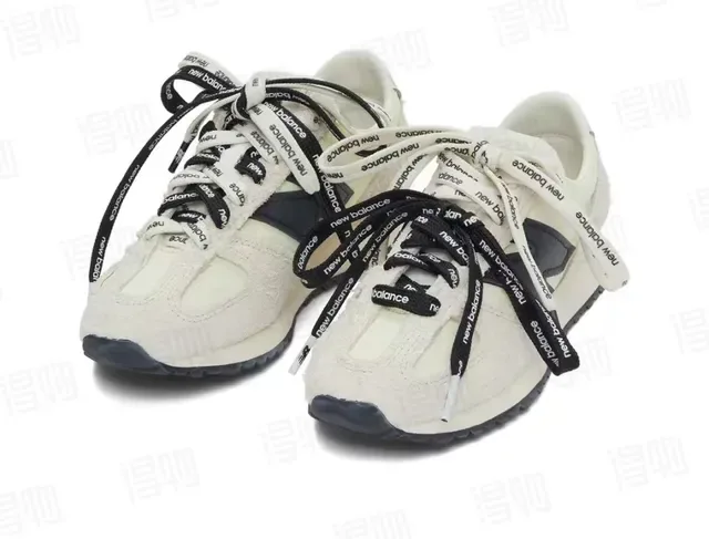 New Balance Beige Black Suede And Mesh Upper Low-Top Silhouette Lifestyle Sneakers 5