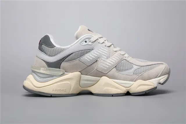 New Balance Chaussures Lifestyle Beige Gris Semelle Intermédiaire Stratifiée Mesh Et Daim 8