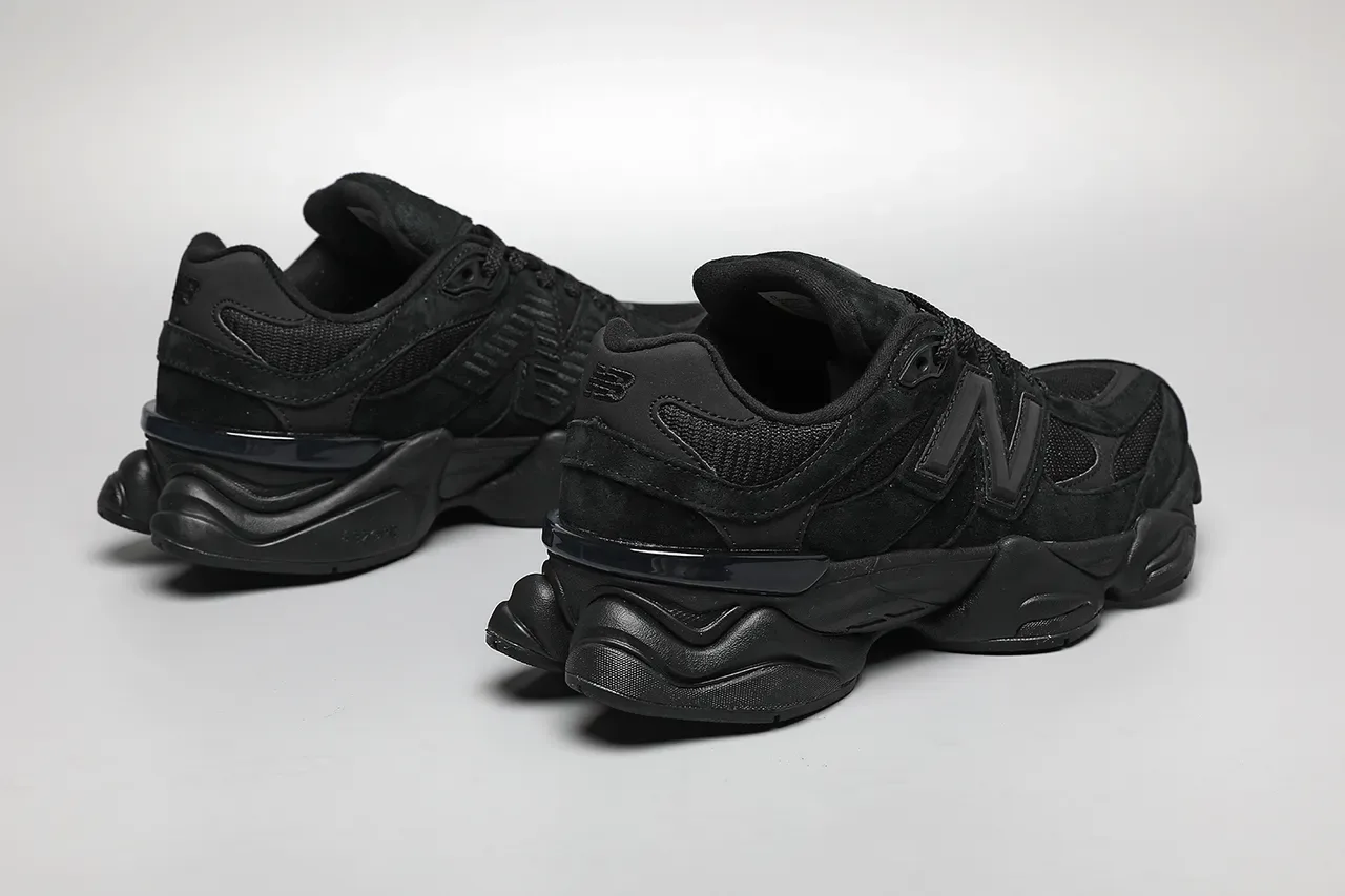 New Balance Tênis Lifestyle Preto Monocromático De Malha E Camurça 3