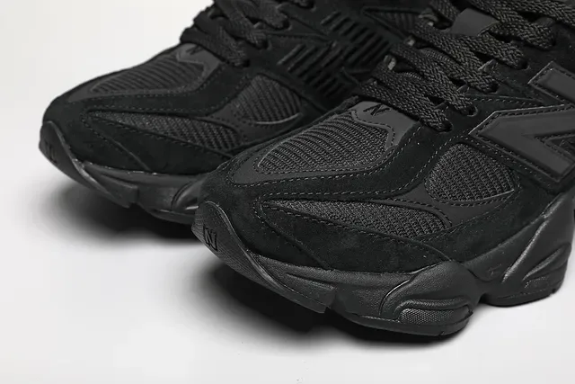 New Balance Tênis Lifestyle Preto Monocromático De Malha E Camurça 4
