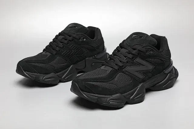 New Balance Tênis Lifestyle Preto Monocromático De Malha E Camurça 5