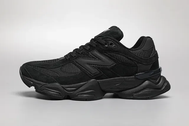 New Balance Tênis Lifestyle Preto Monocromático De Malha E Camurça 9
