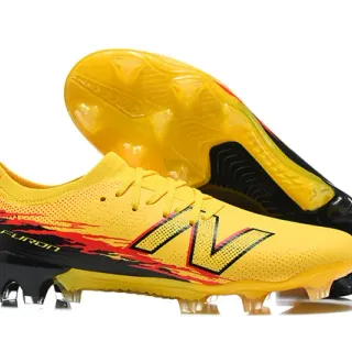 New Balance Furon Yellow Black Low-Cut Synthetic Upper Aggressive Studs Firm-Ground Soccer Shoes