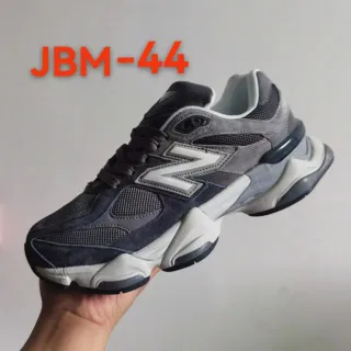 New Balance Gris Negro Media Suela Multicapa Malla y Ante Superior Zapatillas Chunky