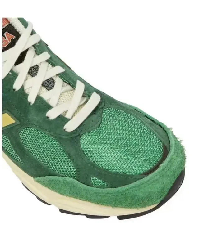 New Balance Verde Amarelo Malha E Camurça Superior ENCAP Solado Intermediário Tênis Lifestyle 2