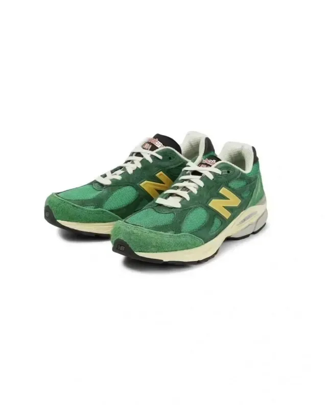 New Balance Verde Amarelo Malha E Camurça Superior ENCAP Solado Intermediário Tênis Lifestyle 7