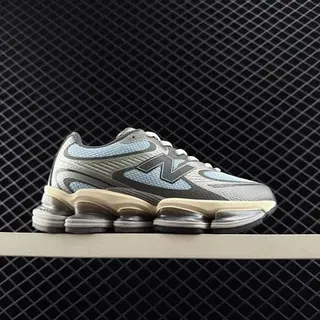 New Balance M2000 Gray Blue Mesh And Synthetic Upper Light Accent Panels Chunky Sneakers