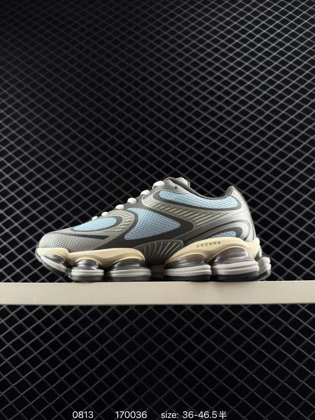 New Balance M2000 Gris Bleu Maille Et Synthétique Haut Panneaux D'Accent Légers Sneakers Chunky 6