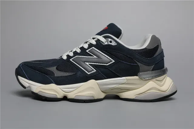 New Balance Navy Beige Chunky Midsole Maille Et Daim Tige Sneakers Lifestyle 9