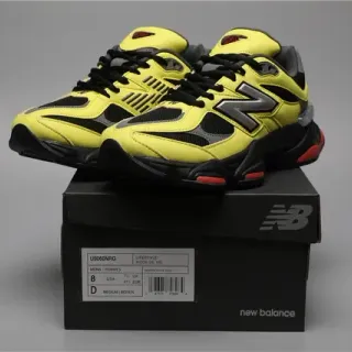 New Balance Yellow Black Chunky Sole Mesh And Synthetic Overlay Lifestyle Sneakers