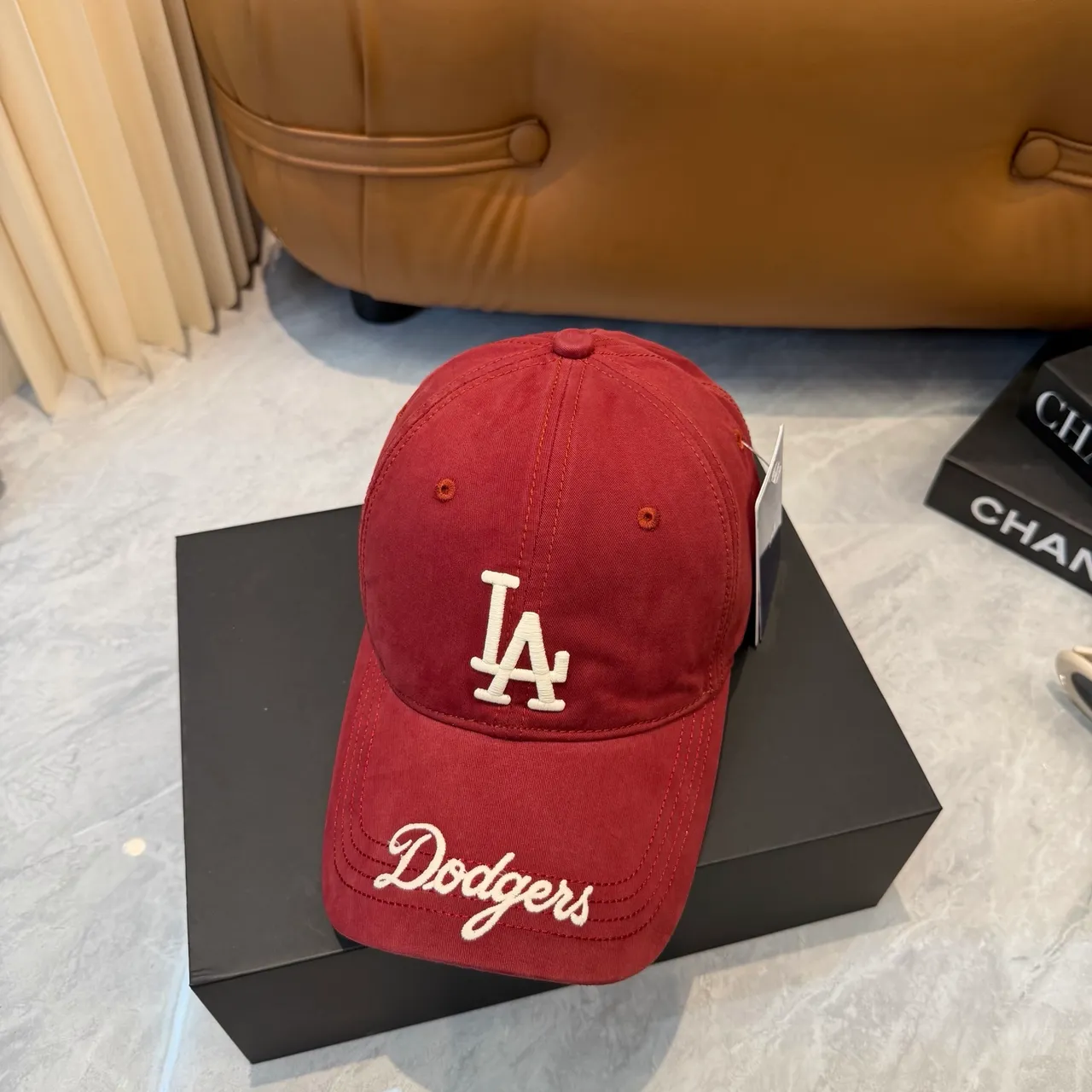 New Era Burgundy White Structured Six-Panel Embroidered Logo Baseball Cap 2