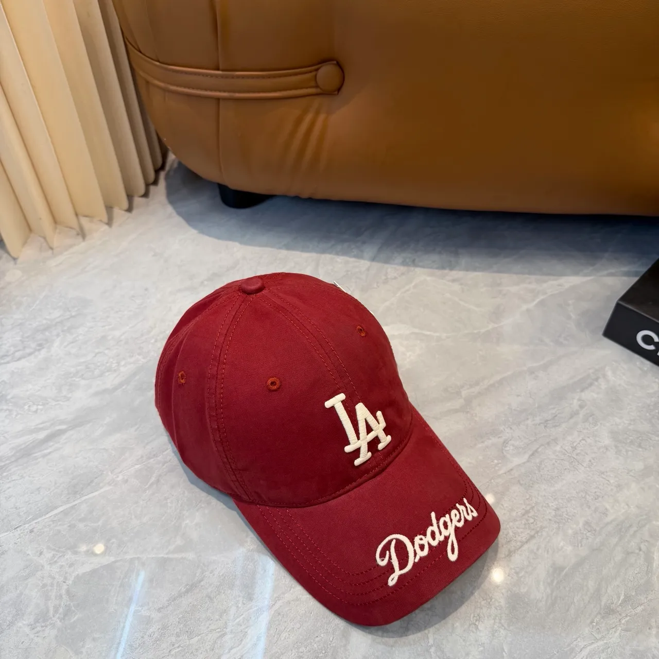 New Era Burgundy White Structured Six-Panel Embroidered Logo Baseball Cap 4