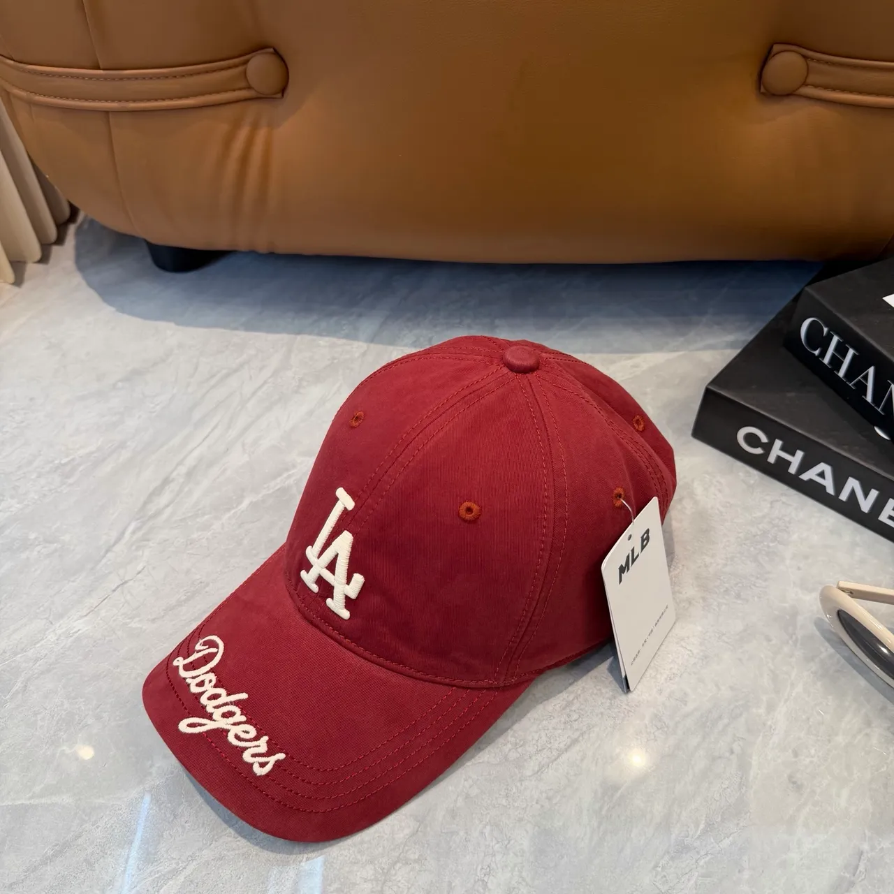 New Era Burgundy White Structured Six-Panel Embroidered Logo Baseball Cap 5