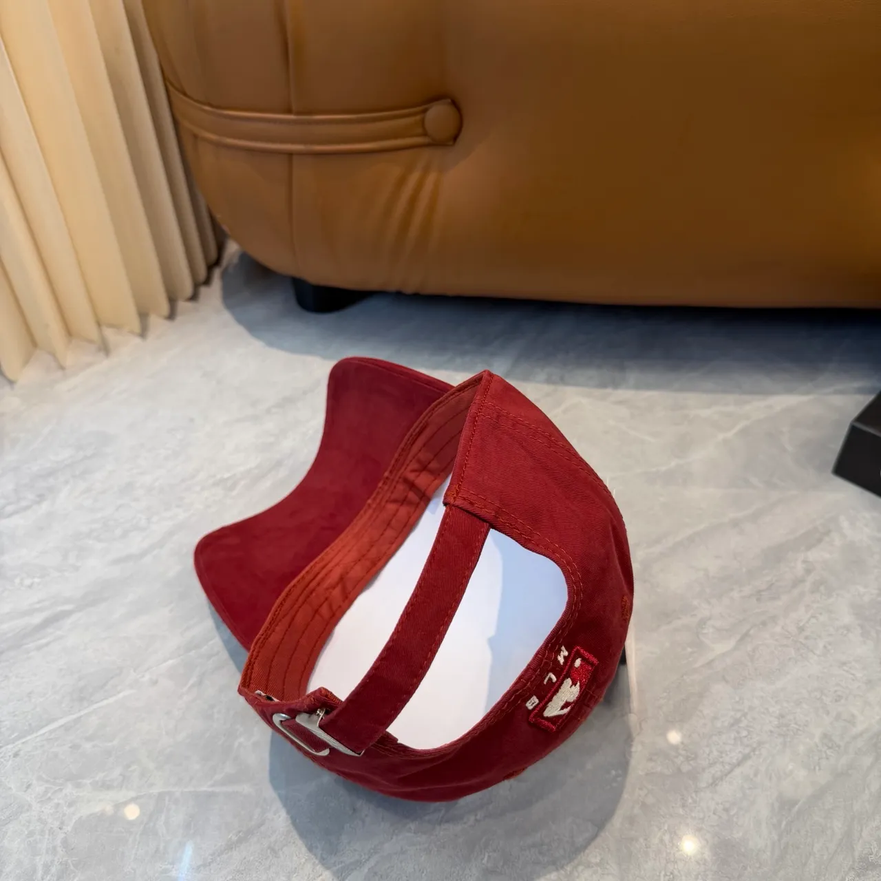 New Era Burgundy White Structured Six-Panel Embroidered Logo Baseball Cap 8