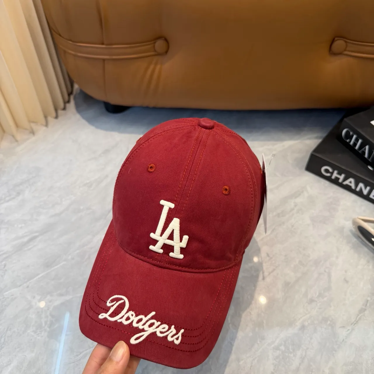 New Era Burgundy White Structured Six-Panel Embroidered Logo Baseball Cap 9