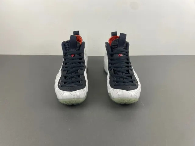 Nike Air Foamposite One Crackle White Black Basketball Shoes 13
