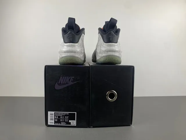 Nike Air Foamposite One Crackle White Black Basketball Shoes 18