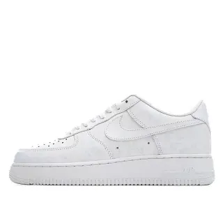 Nike Air Force 1 All-White Embossed Floral Lifestyle Sneakers