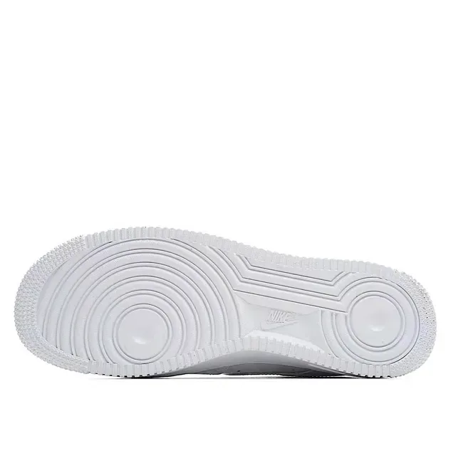 Nike Air Force 1 All-White Embossed Floral Lifestyle Sneakers 5