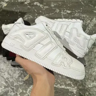 Nike Air Force 1 All-White Leather Lifestyle Sneakers