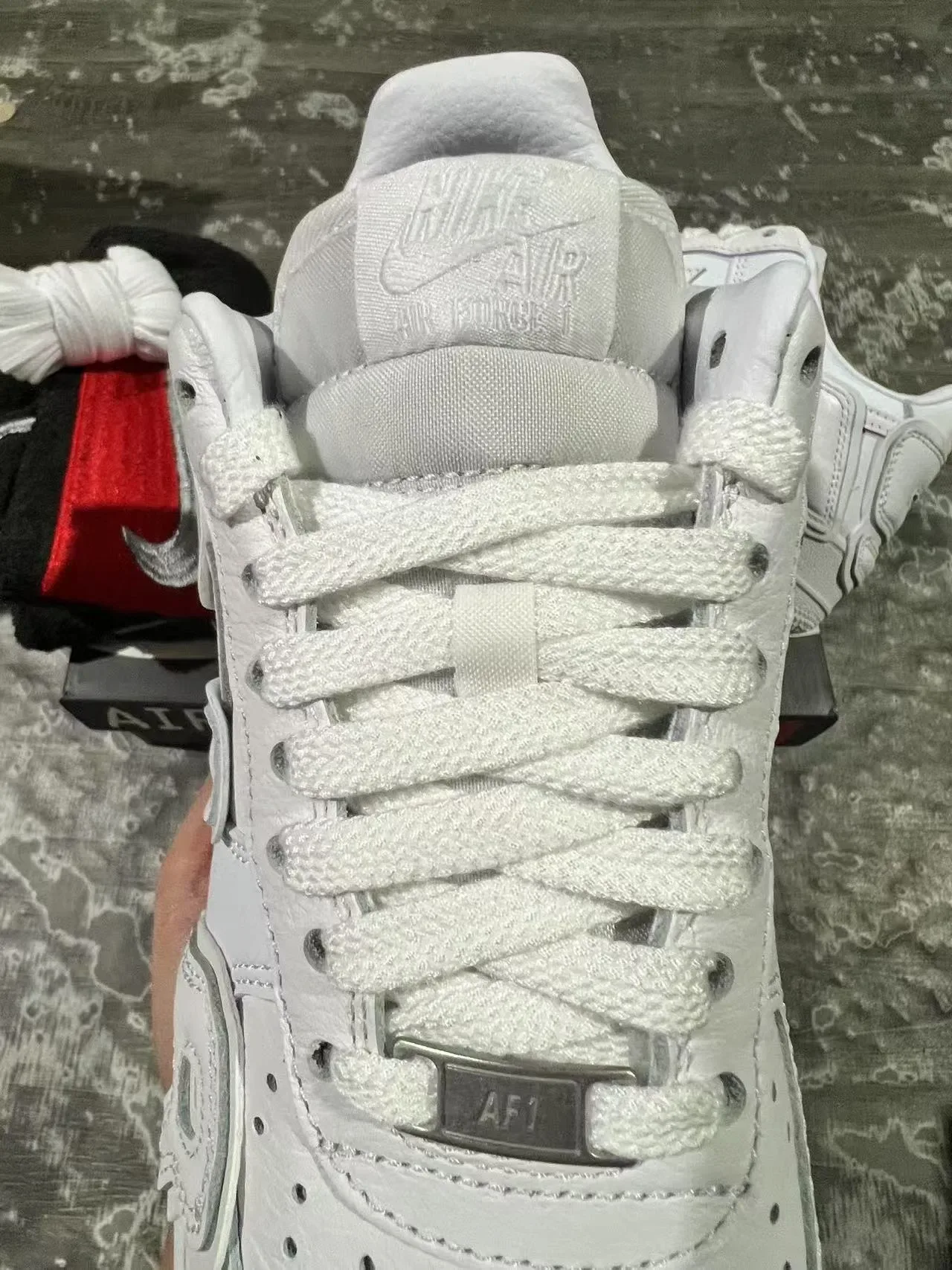 Nike Air Force 1 All-White Leather Lifestyle Sneakers 4