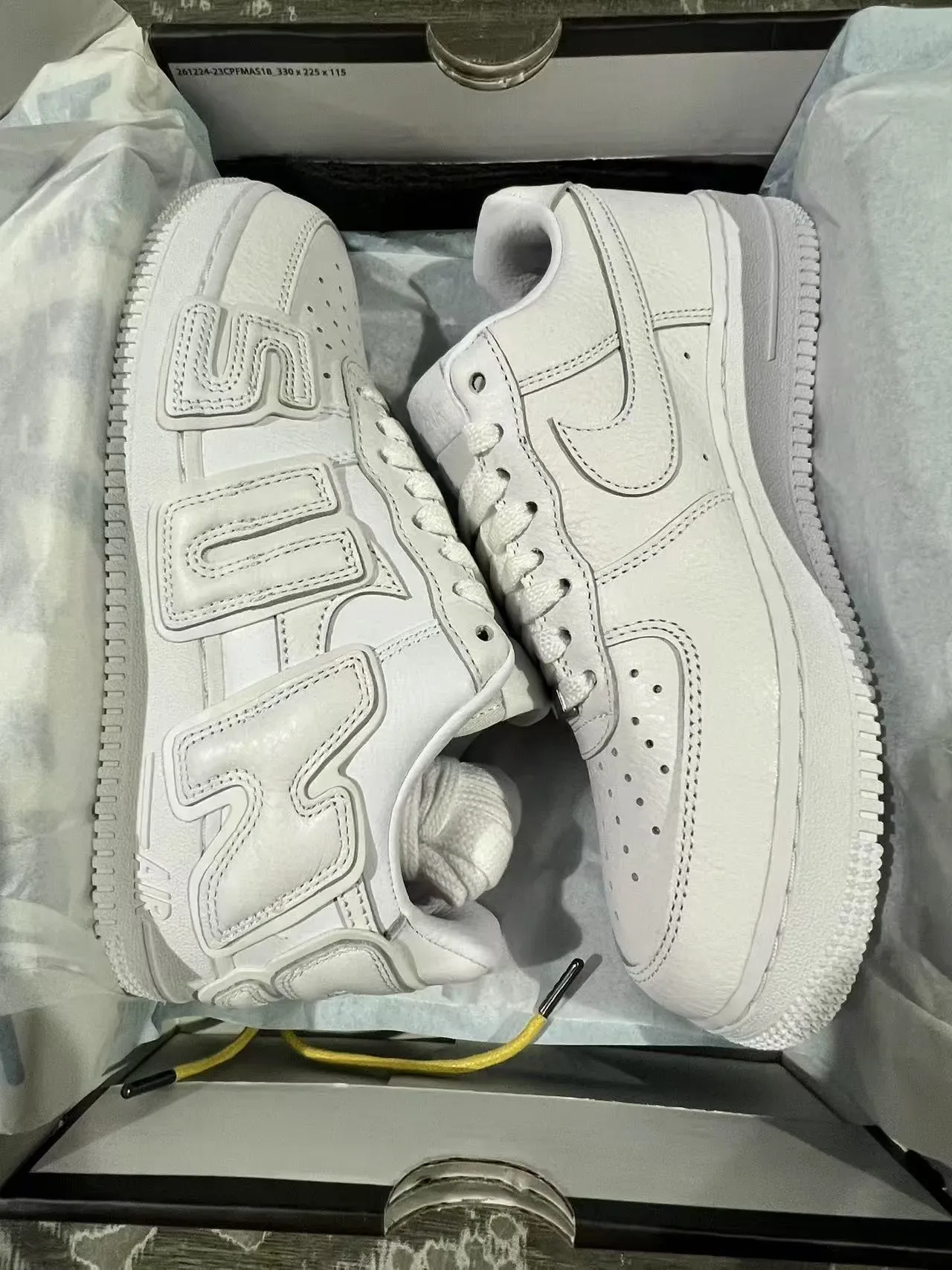 Nike Air Force 1 All-White Leather Lifestyle Sneakers 9