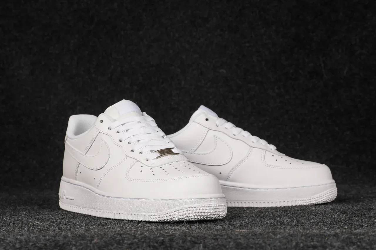 Nike Air Force 1 All-White Lifestyle Sneakers 9