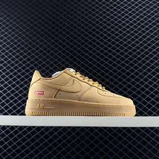 Nike Air Force 1 भूरा लाल लो-टॉप एकरंग खाकी लाइफस्टाइल स्नीकर