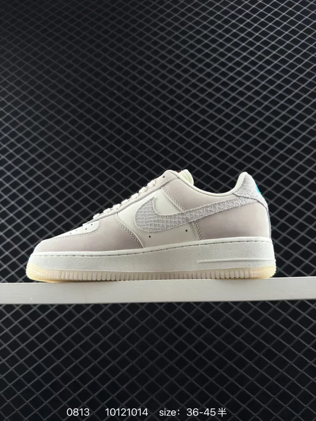 Nike Air Force 1 Beige Textured Swoosh Lifestyle Sneakers 4