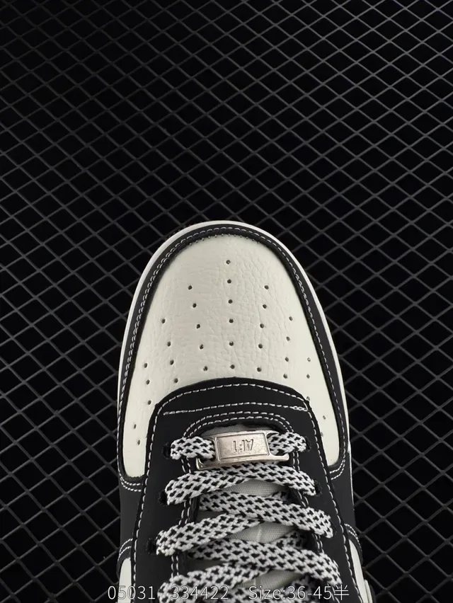 Nike Air Force 1 Black and Off-White Lifestyle Sneakers 2