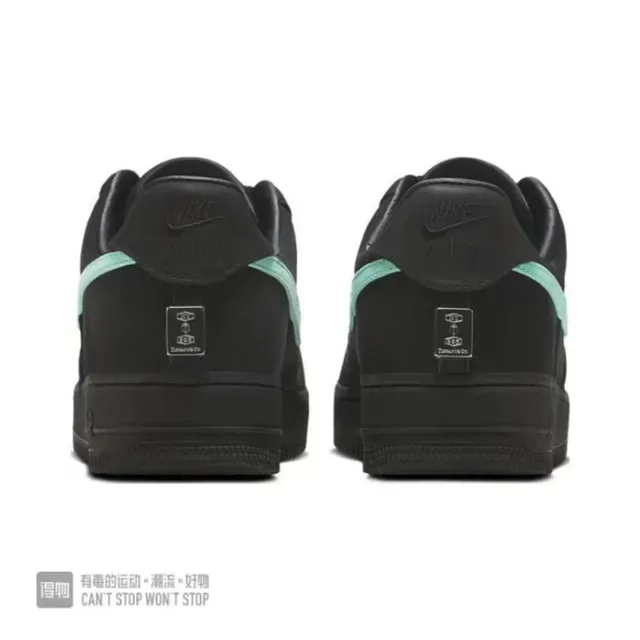 Nike Air Force 1 Black Green Low-Top Leather/suede Upper Lifestyle Sneakers 3