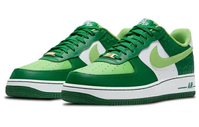 Nike Air Force 1 Green Shamrock Lifestyle Sneakers 5