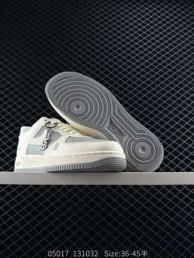 Nike Air Force 1 Low Beige Black White Lifestyle Sneakers 2