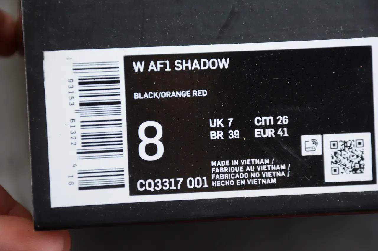 Nike Air Force 1 Platform Black Orange Lifestyle Sneakers 7