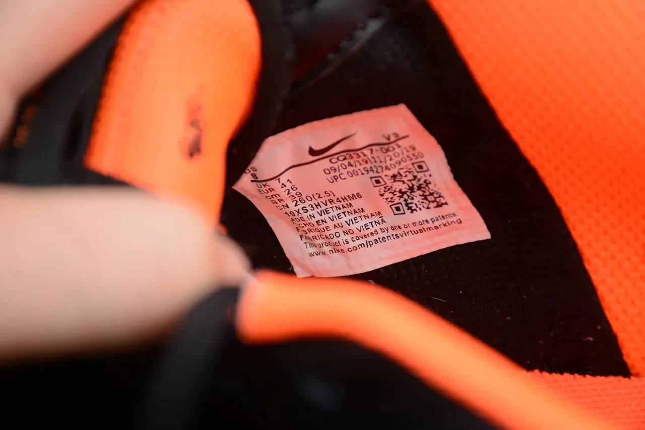 Nike Air Force 1 Platform Black Orange Lifestyle Sneakers 11