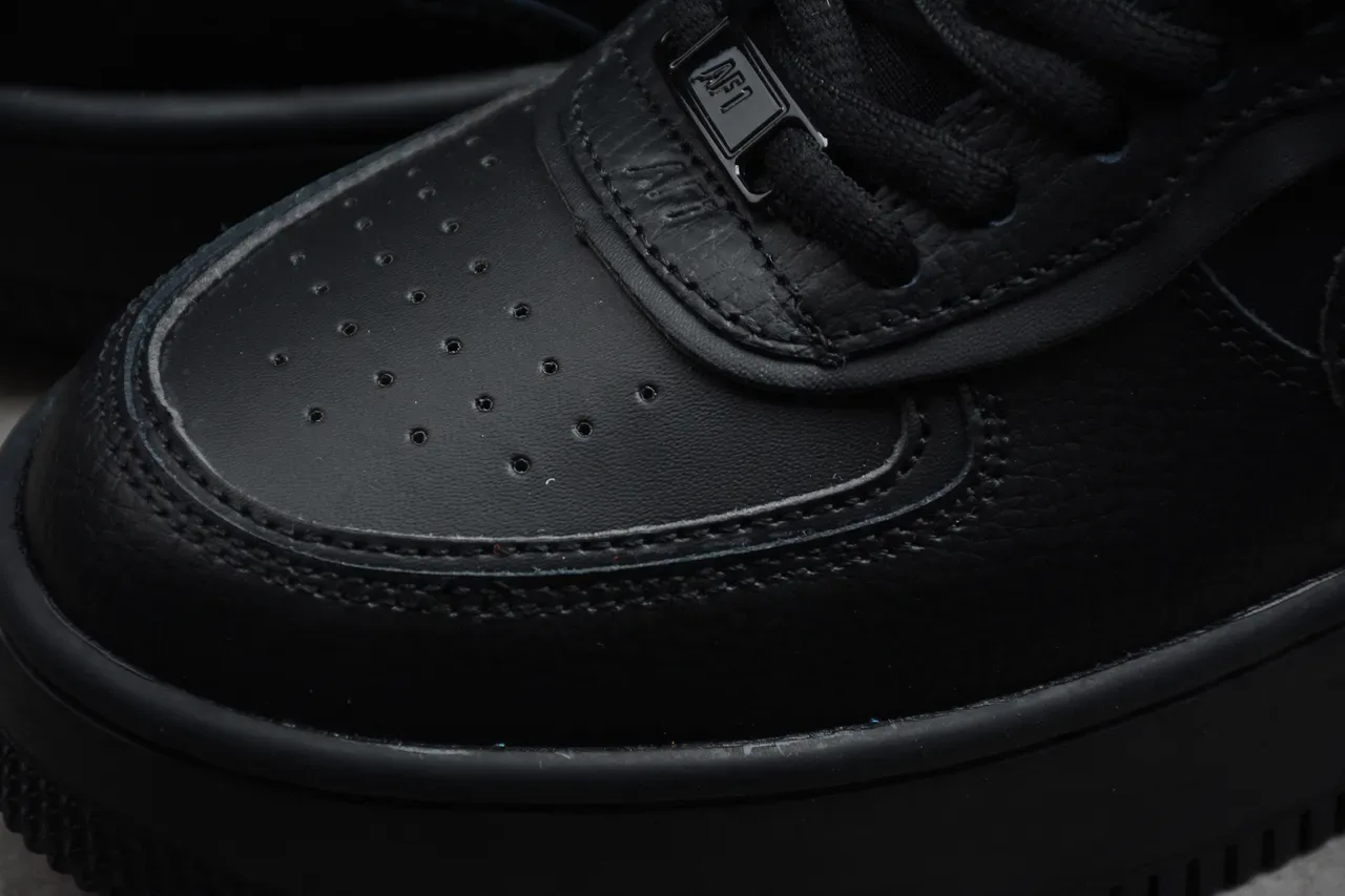 Nike Air Force 1 Platform Black Orange Lifestyle Sneakers 14
