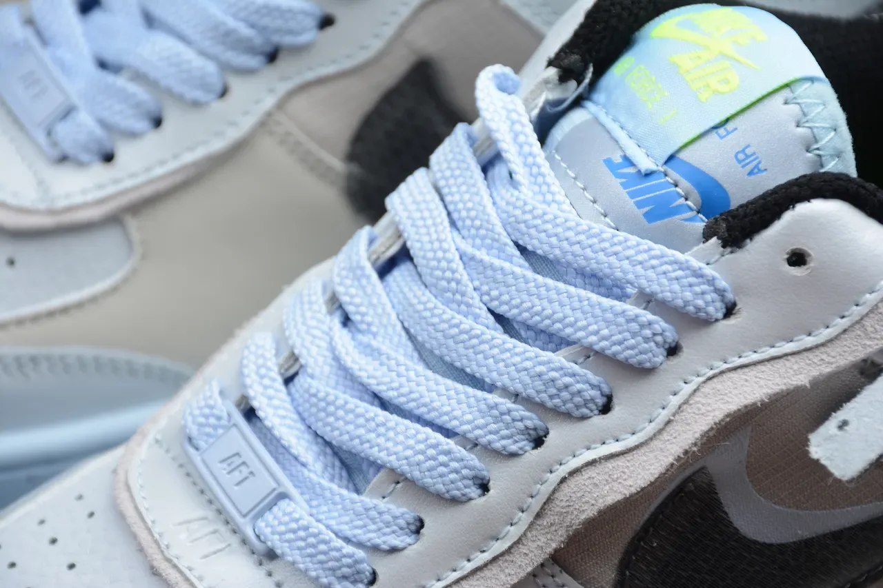 Nike Air Force 1 Platform Light Gray White Lifestyle Sneakers 8