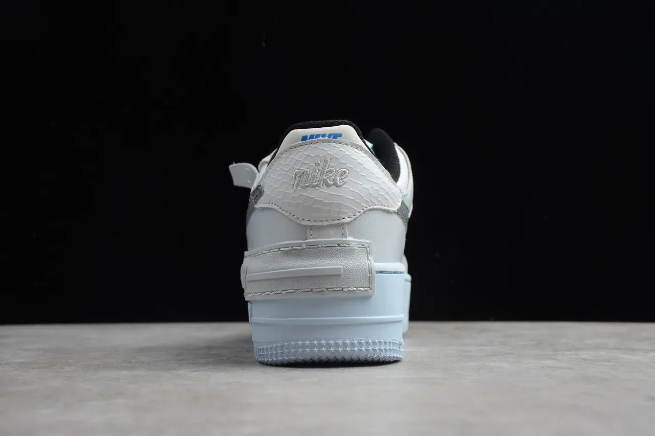 Nike Air Force 1 Platform Light Gray White Lifestyle Sneakers 11
